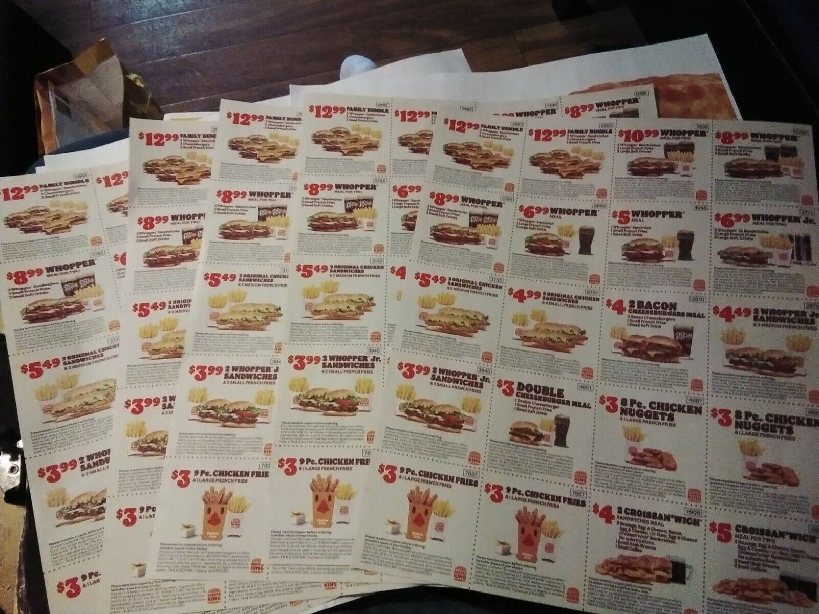 BURGER KING Restaurant Coupons 5X sheets exp 05/30/2022 BURGER KING Restaurant Coupons 5X sheets exp 05/30/2022