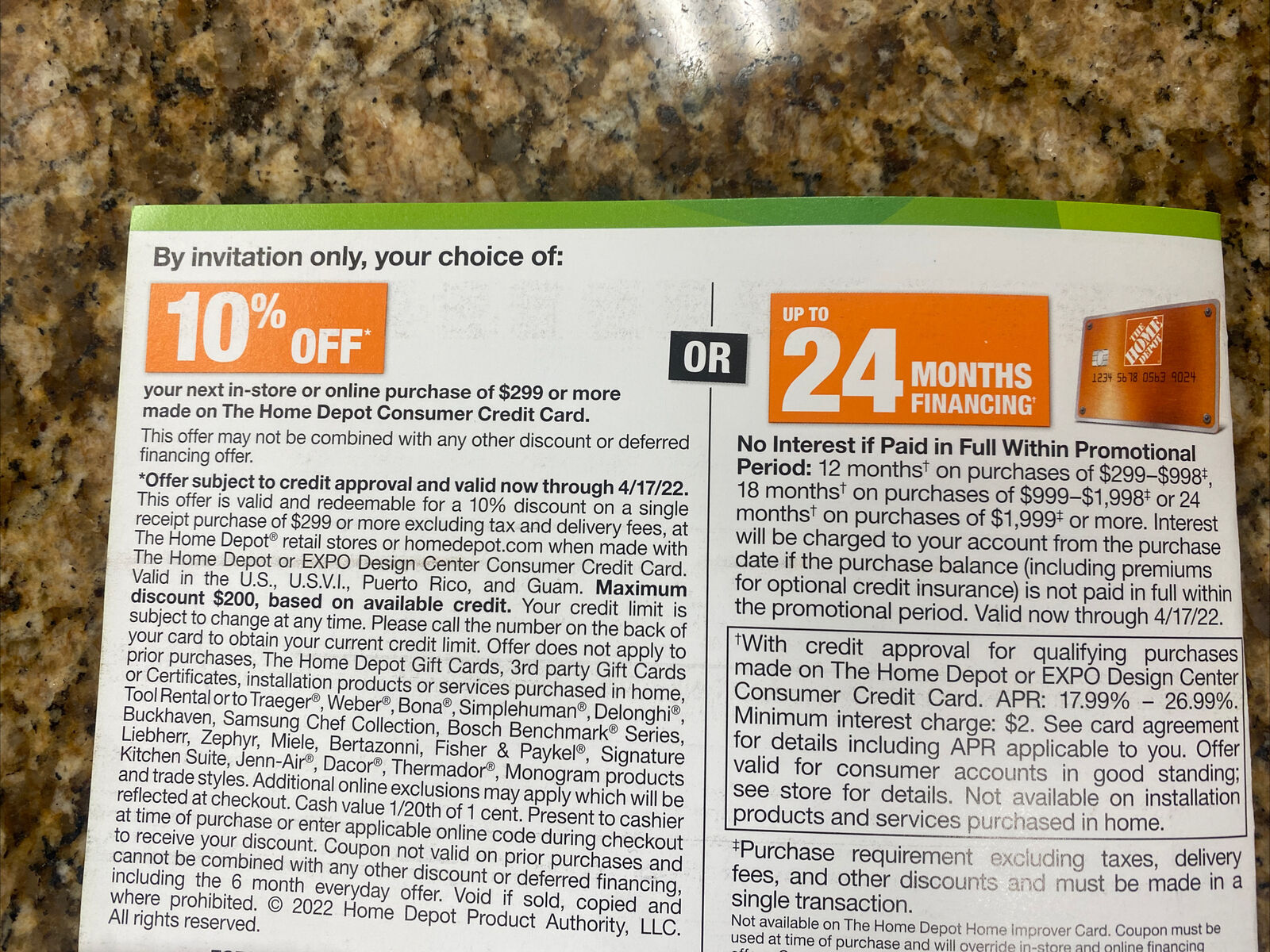 Home Depot Save 10% Off Purchase $299 Or More 2 X No Interest Up To 24 Months Home Depot Save 10% Off Purchase $299 Or More 2 X No Interest Up To 24 Months