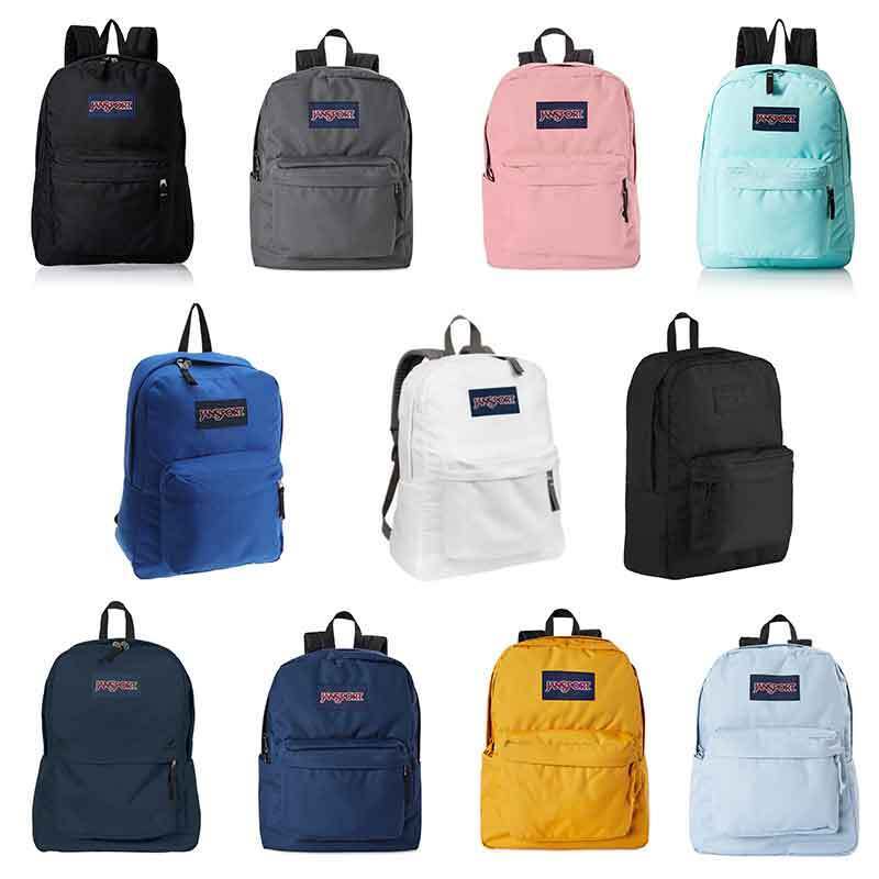 JanSport Superbreak School Backpack Black, Blue, Pink, White, Green, Gray,Yellow