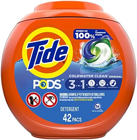 Tide Pods Laundry Detergent Soap Pods, Original Scent, 42 Count Tide Pods Laundry Detergent Soap Pods, Original Scent, 42 Count