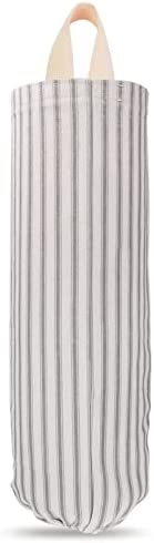 TOGETRUE Plastic Bag Holder, Wall Mount Grocery Bag Holder, Reusable Trash Bag Organizer for Home Kitchen Pantry Decor (Gray)