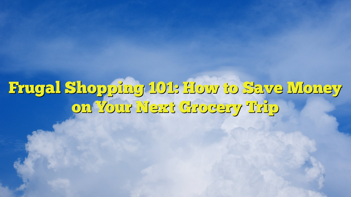 Frugal Shopping 101: How to Save Money on Your Next Grocery Trip